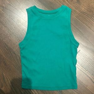 hollister green tank top